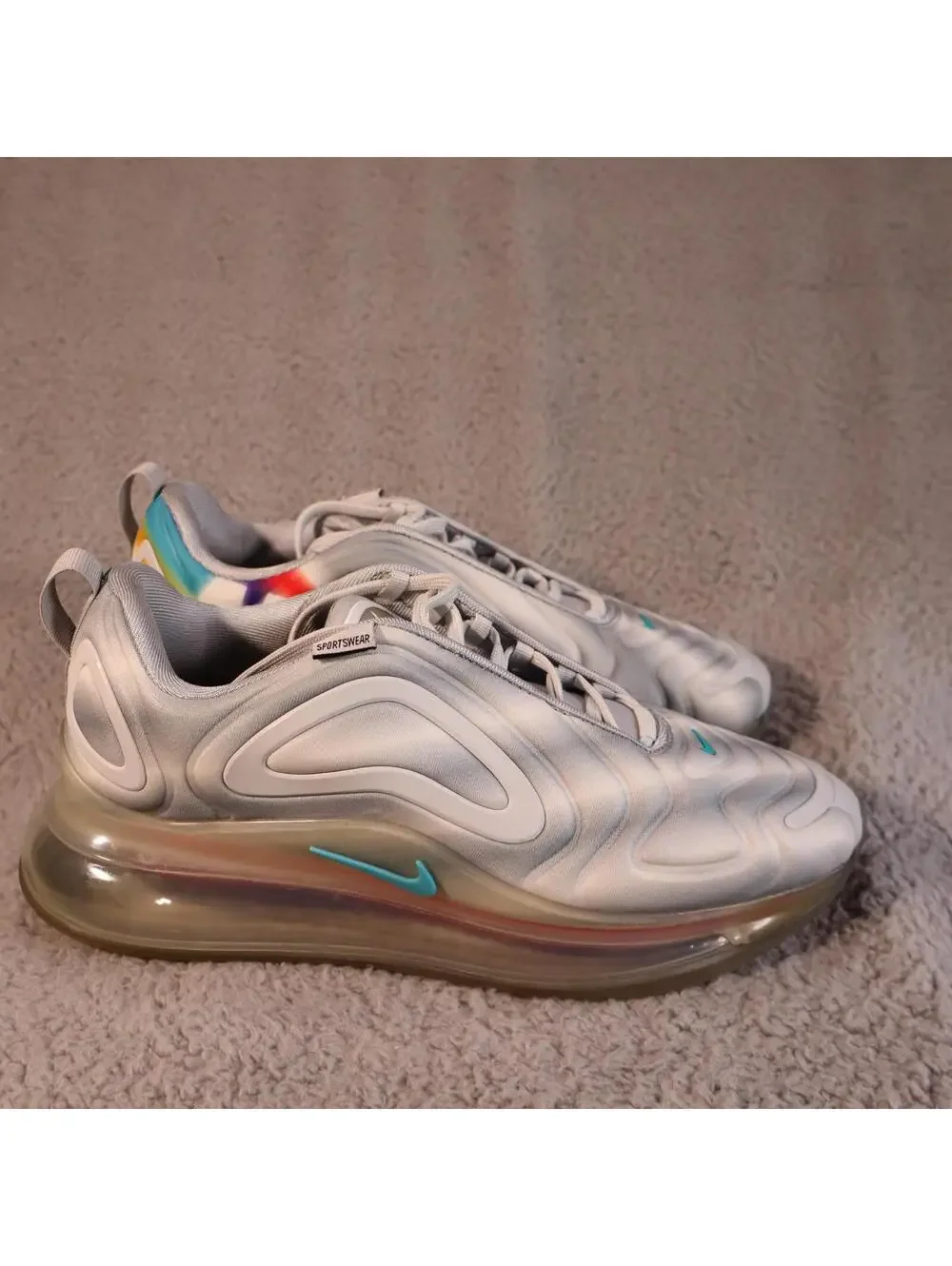 Nike Air Max 720 Low Geology - sz 7Y GS - Rainbow Pride